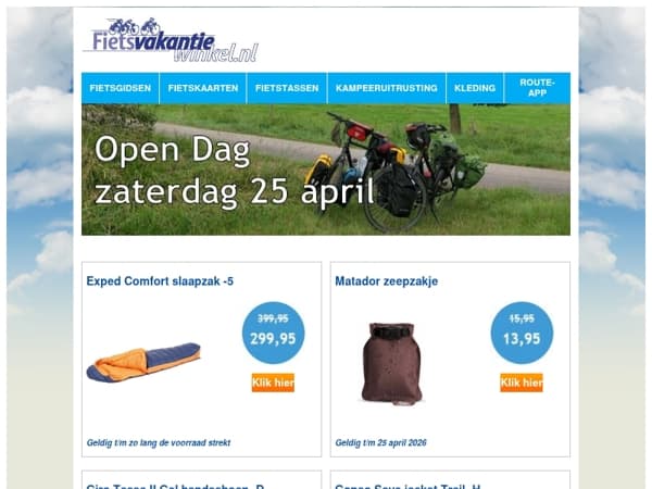 Fietsvakantienieuws April 2026