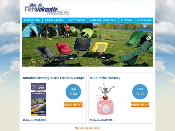 Fietsvakantienieuws Pasen 2025