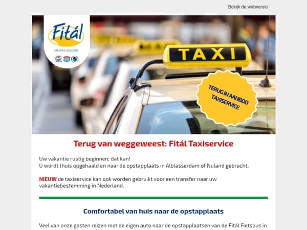 Terug in het programma: Fitál Taxiservice