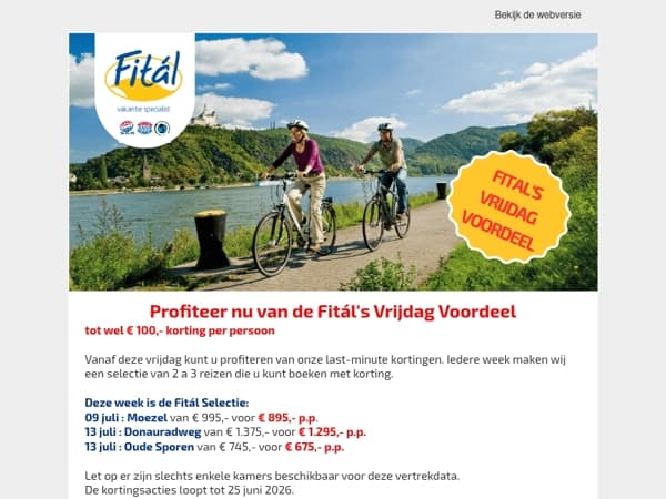 Profiteer nu van Fitál's Vrijdag Voordeel