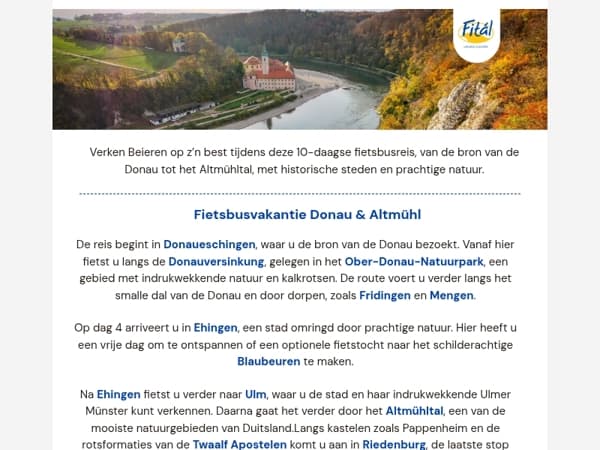 Fietsvakantie Donau & Altmühltal