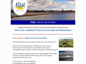 Extra ingekocht: Fietscruise Hanzesteden