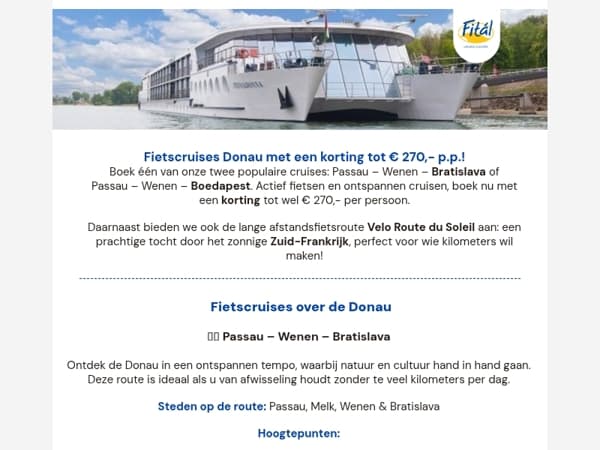 Cruises met korting!