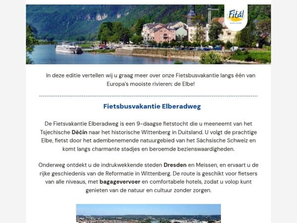 Fietsen langs de Elbe