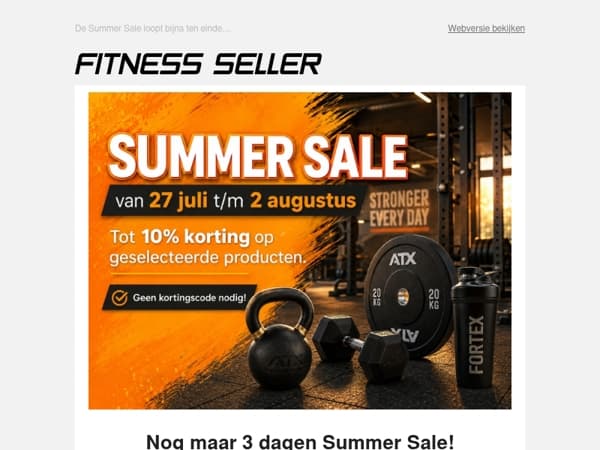 Nog maar 3 dagen Summer Sale. Op = op❗