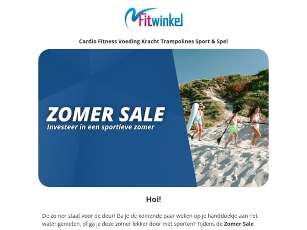 Klaar voor een sportieve zomer? Ontdek de Zomer Sale! ☀️