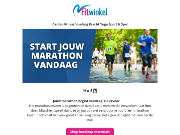 Dit is jouw moment om te starten met een marathon🏃‍♂️💪