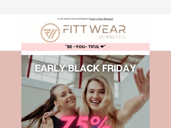 🖤oké dit is wild: tot -75% korting bij FITT Wear