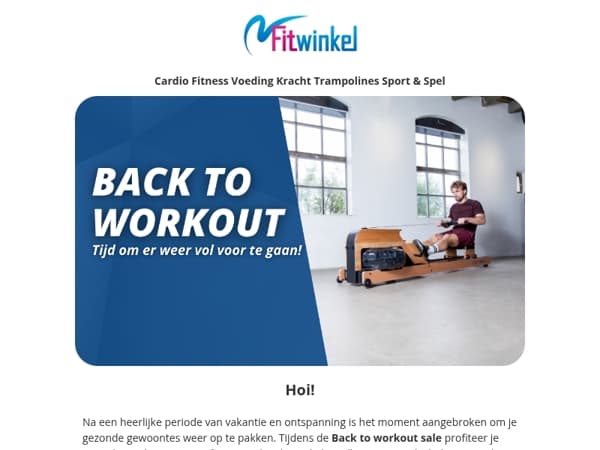 Tijd om er weer voor te gaan 💥 Mega deals op fitness- & kracht artikelen