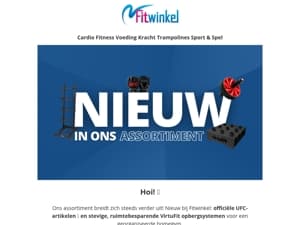 🥊 Nieuw: UFC-artikelen & VirtuFit opbergsystemen!