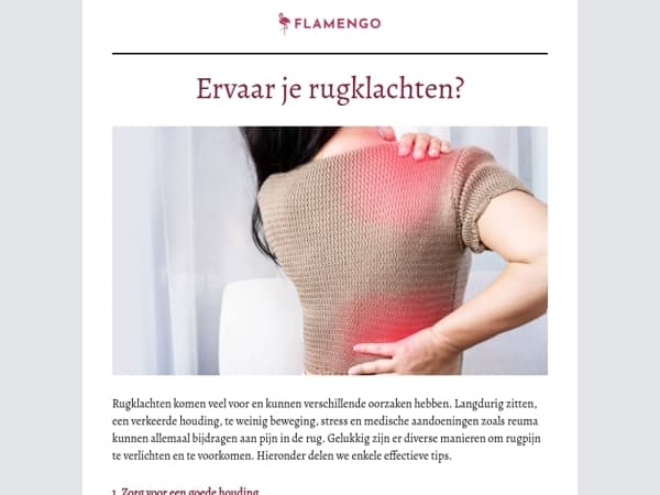 Last van rugklachten?