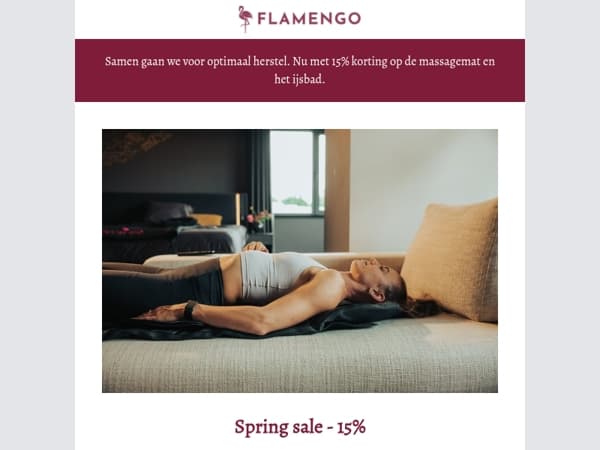 MASSAGEMAT & IJSBAD SALE -15% | Upgrade je herstel!