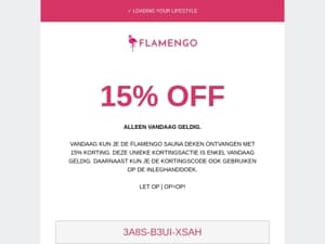 Unieke korting van 15%! ✨