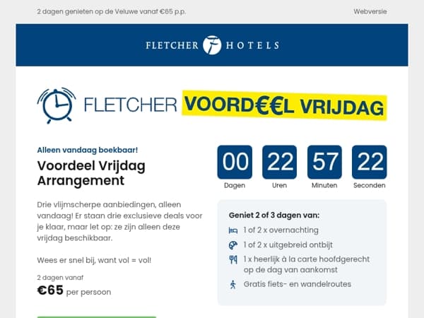 Voordeel Vrijdag: alleen vandaag boekbaar