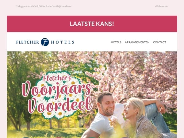 Laatste kans! Geniet voordelig met Fletcher Voorjaars Voordeel