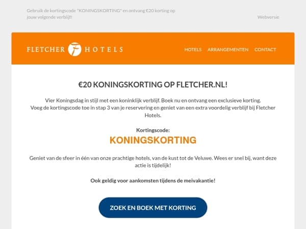 €20 Koningskorting op Fletcher.nl