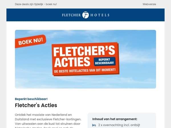 Fletcher's Acties: Profiteer nu van exclusieve kortingen!