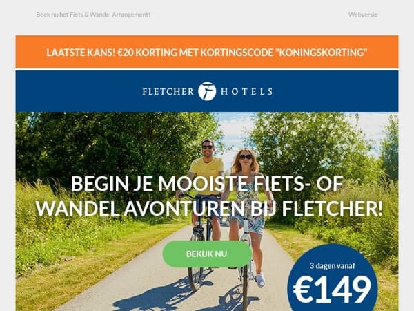 Geniet fietsend of wandelend van de natuur of stad