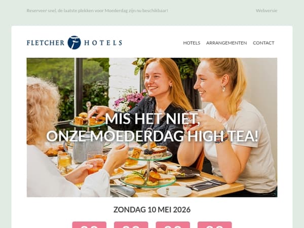 Laatste kans! Mis onze gezellige Moederdag High Tea niet