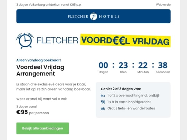 Voordeel Vrijdag: alleen vandaag boekbaar