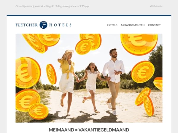 Meimaand = Vakantiegeldmaand