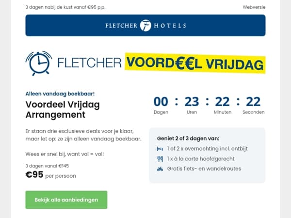 Voordeel Vrijdag: alleen vandaag boekbaar
