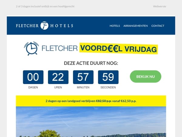 Alleen vandaag te boeken: 2 dagen op een landgoed verblijven vanaf €62,50 p.p.