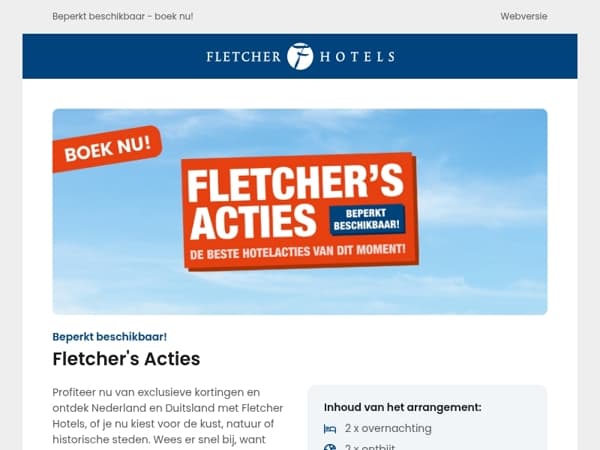 Fletcher's Acties: extra voordelig eropuit
