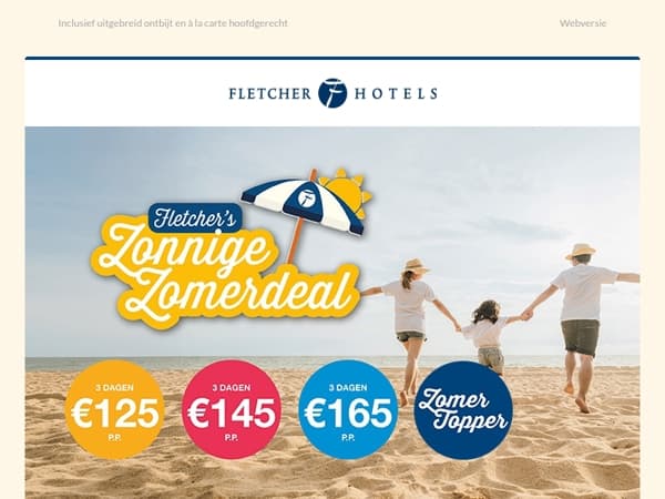 ☀️ Zon. Zin. Zomerdeal: 3 dagen al vanaf €125 p.p.