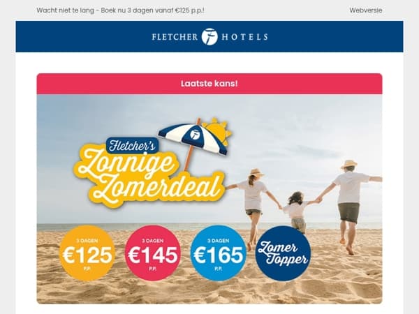Laatste kans om te profiteren van Fletcher's Zonnige Zomerdeal!