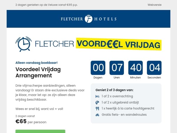 Laatste kans! Voordeel Vrijdag: alleen vandaag nog boekbaar