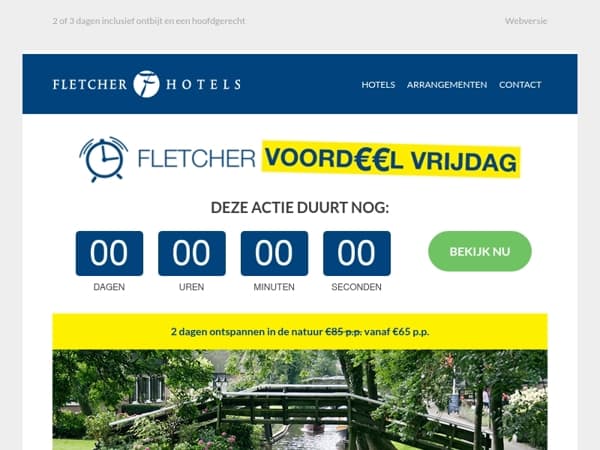 Alleen vandaag te boeken: 2 dagen ontspannen in de natuur vanaf €65 p.p.