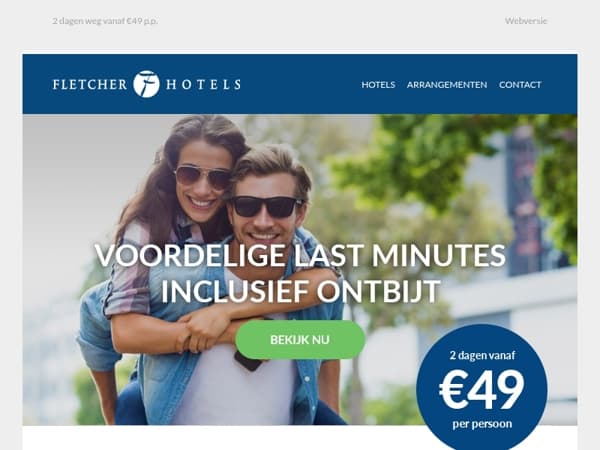 🐰 Paasdagen last minute: overnachting incl. ontbijt vanaf €49 p.p.