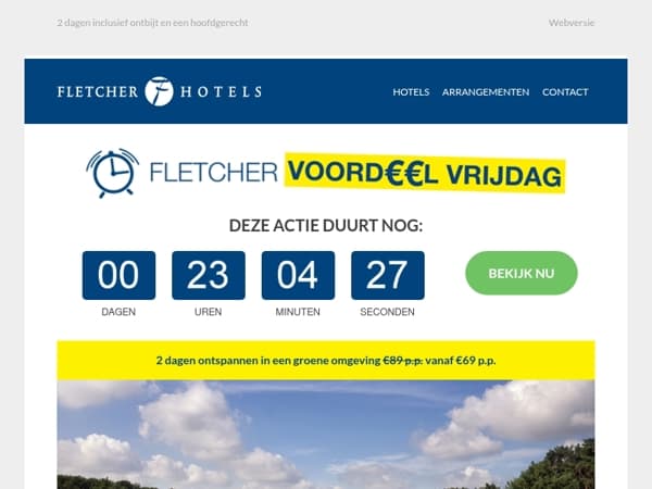 Alleen vandaag te boeken: 2 dagen ontspannen in een groene omgeving vanaf €69 p.p.