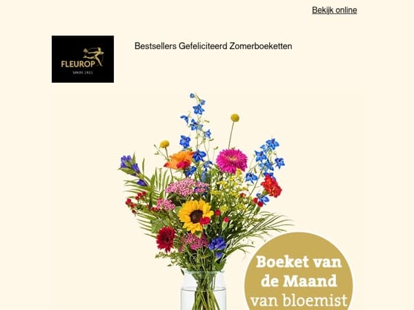 Nieuw: het maandboeket van juli