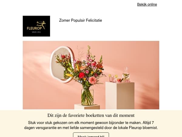 Ontdek de favoriete boeketten van dit moment🌻