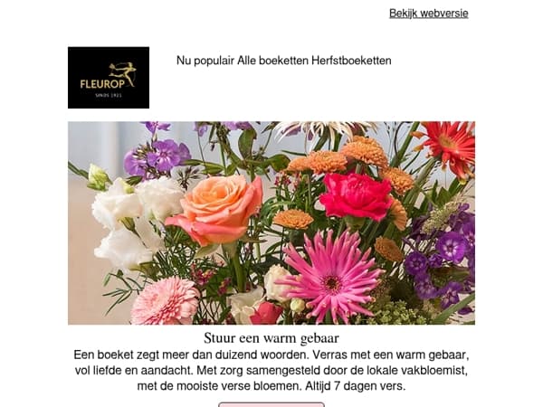 Stuur een warm gebaar