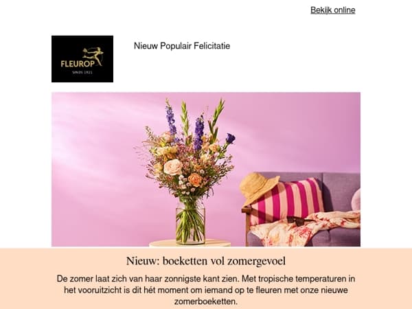 Nieuw: boeketten vol zomergevoel
