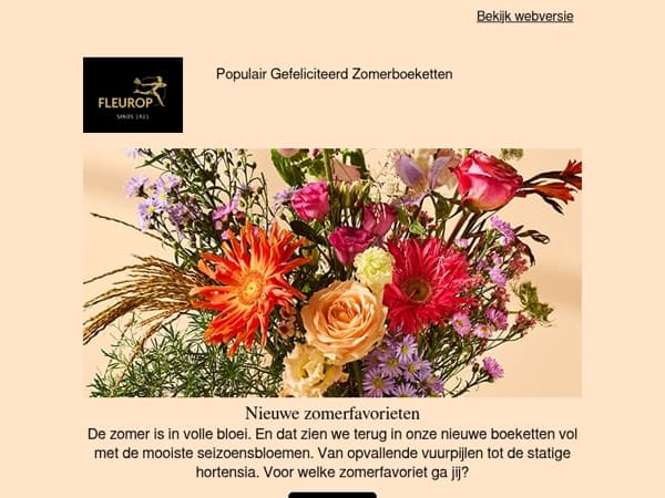 Er wachten nieuwe boeketten op je