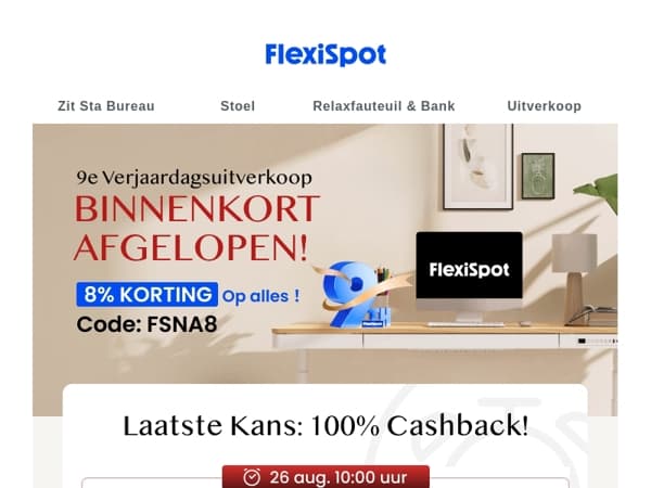 🔥Laatste 100% cashback – 9e Verjaardagsuitverkoop eindigt snel !
