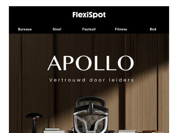 Alleen deze week: bespaar tot 50% op de Apollo premium stoel