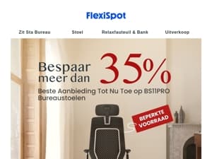 Alleen voor abonnees: -€30 op BS11PRO bureaustoelen !