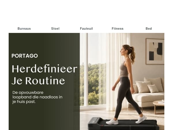 De opvouwbare loopband die je dagelijkse routine opnieuw vormgeeft ☝️