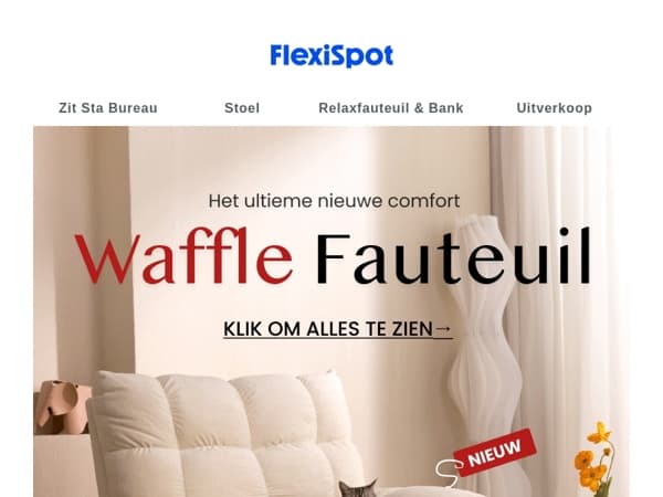 🧇 €90 korting op de Waffle Recliner