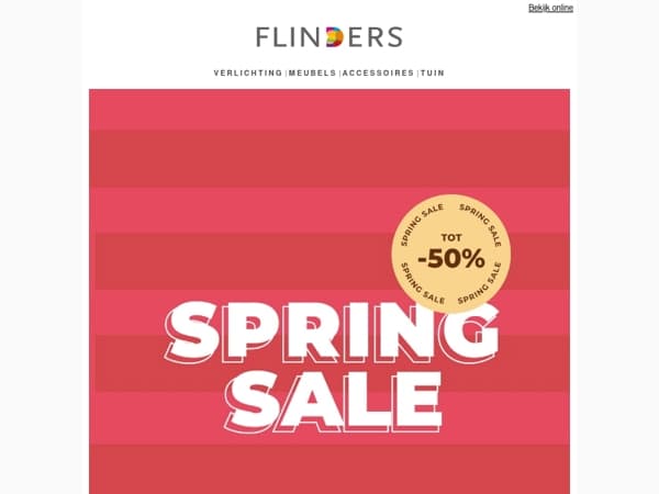 De Spring Sale begint nu: tot -50% op design 🌷