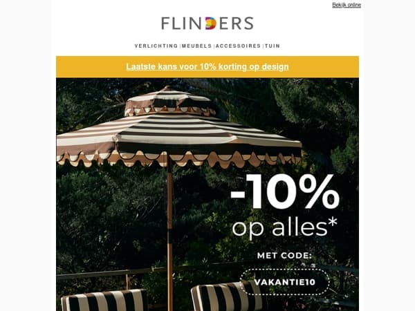 Nog maar heel even: 10% korting op ALLES*🎉