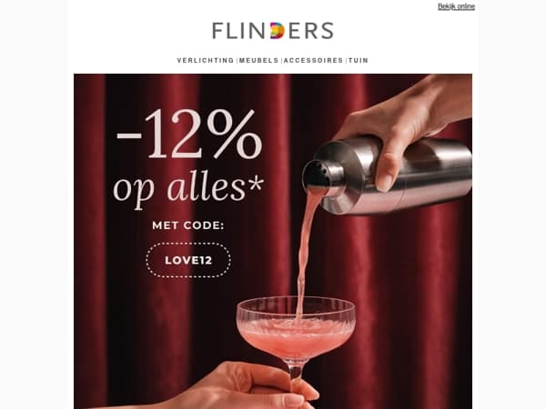 12% EXTRA valentijnskorting* op design 😍