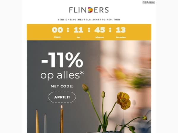 ⏳ Vandaag is je laatste kans, designfan!