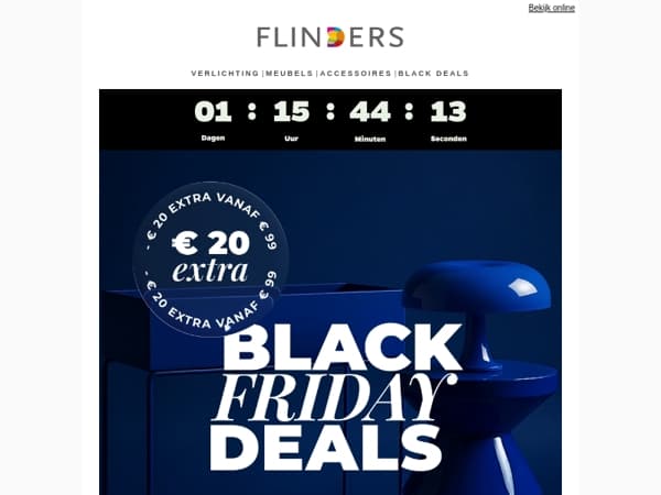 Yes! Jij krijgt € 20 EXTRA korting 😍