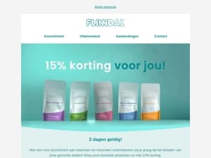 15% korting voor jou! 💥